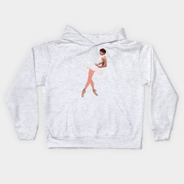 Pensive Balletist Kids Hoodie by Veralex